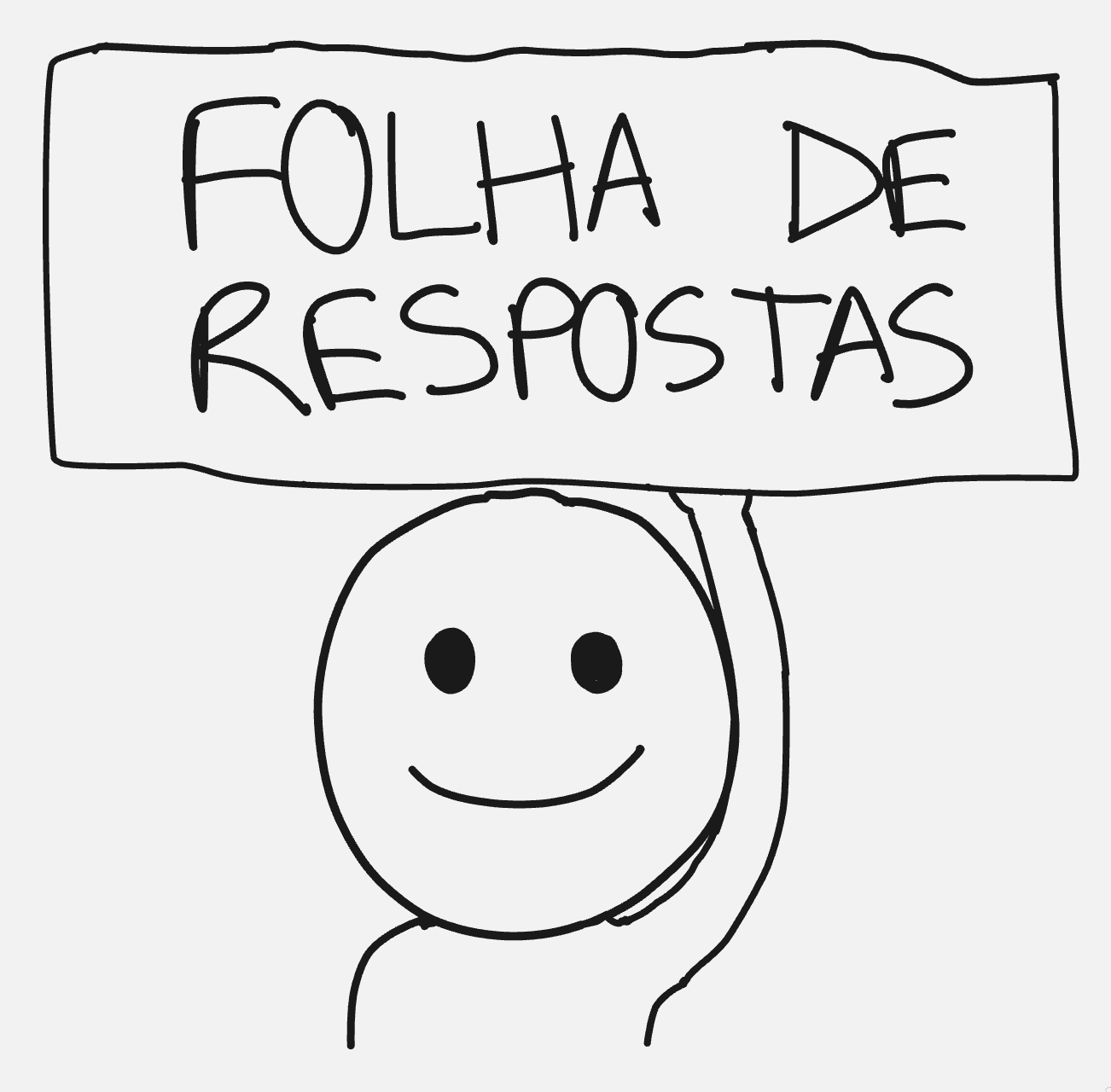 Ilustração sobre a folha de respostas do exame